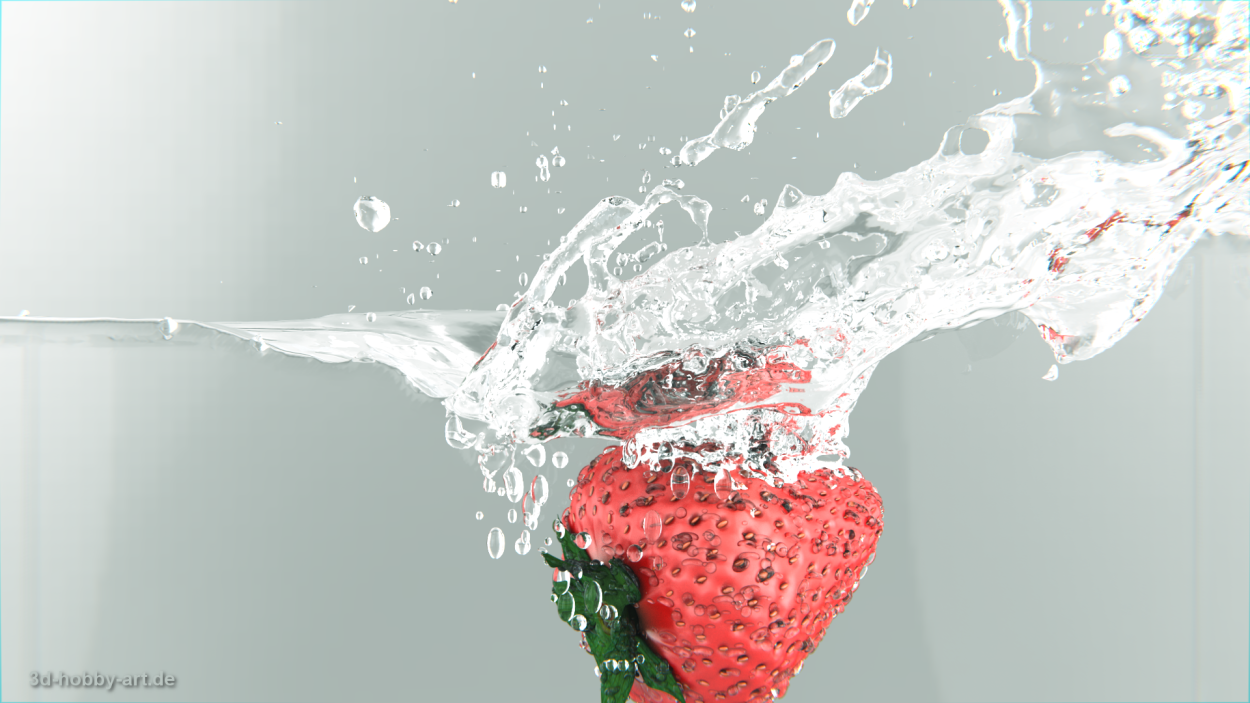 Erdbeere im Wasser / Fruit splash