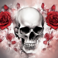 Rose Skull Artwork 2 SDXL