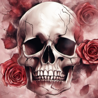 Rose Skull Artwork 3 SDXL