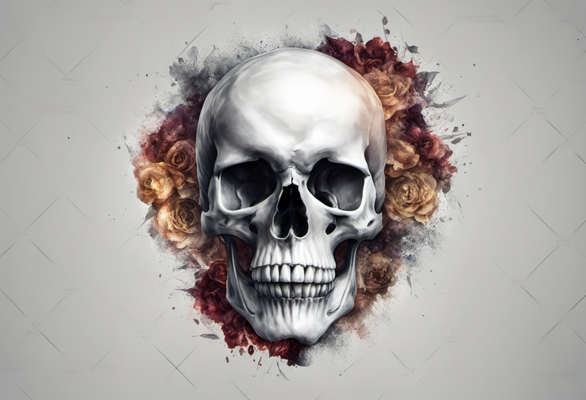 Rose Skull Artwork SDXL